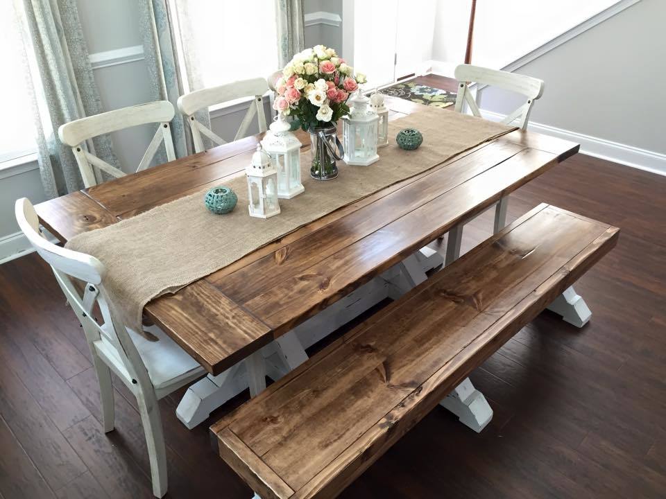 diy kitchen table with bench